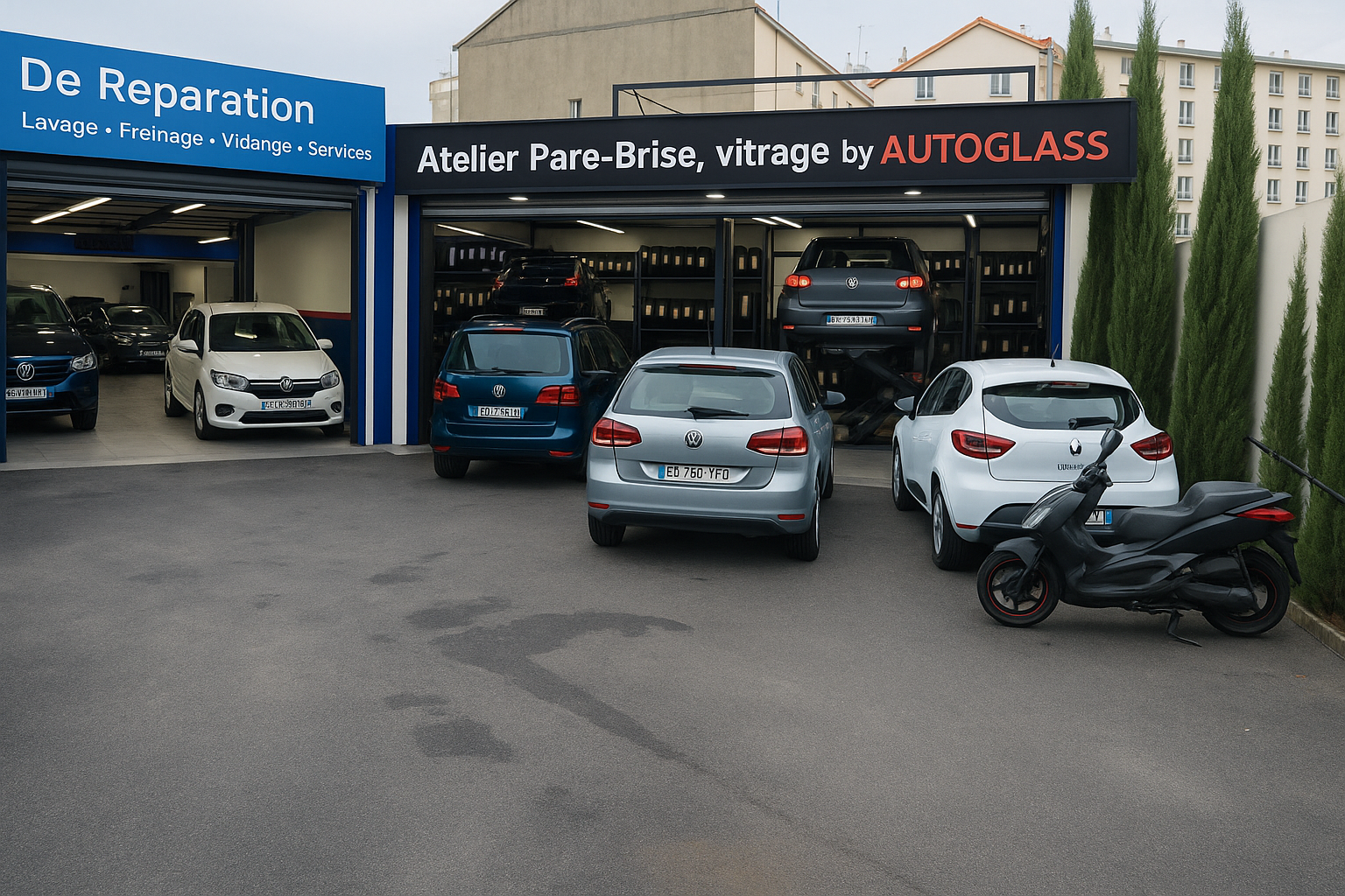 Atelier carrosserie extérieur